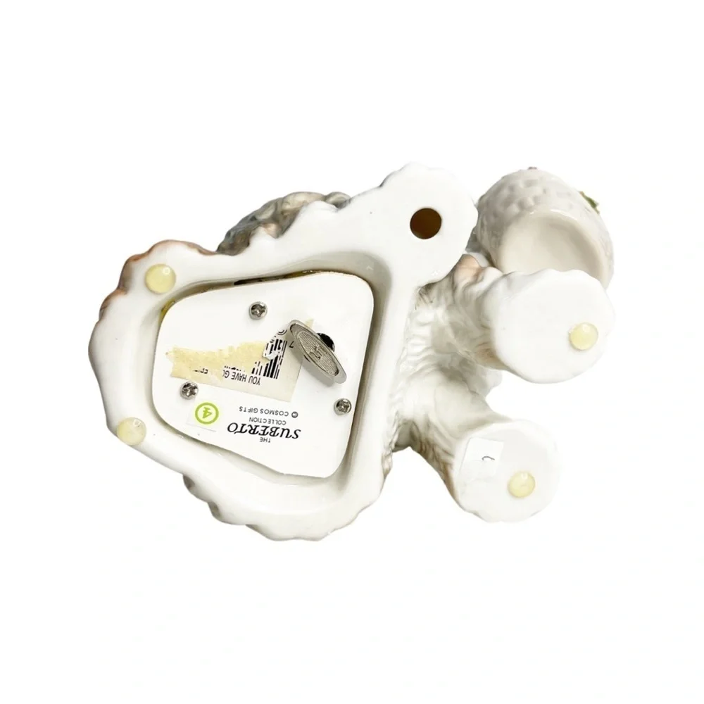 Cosmo Gifts The Suberto Collection Saint Bernard /floral basket/ music box